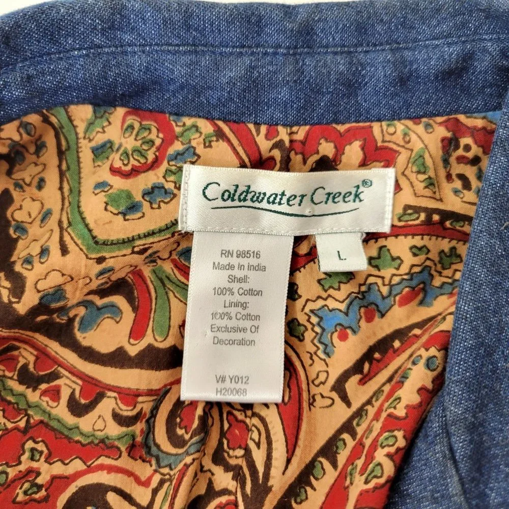 Coldwater Creek Embroidered Denim Jacket - Picture 4 of 5